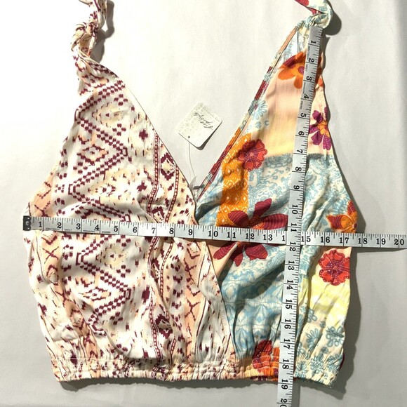 Free People Tied To You Cinch Waist Tank Top In Tropical Combo XS - Picture 7 of 11